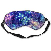 COLOMAKE Lightweight and Comfortable Super Soft Adjustable Colorful Galaxy Bling Bling Stars Eye Mask for Sleeping Shift Work Naps Night Blindfold Eyeshade for Men and Women