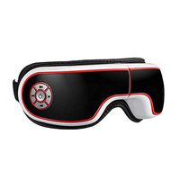 FJY Wireless Eye Massager Electric Eye Mask Massage Foldable with Heat & Air Pressure Vibration Relief Eye Relax, Support Bluetooth Music for Home Office Car Travel,Black