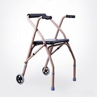 Lxn Multifunctional Walking Aid Stainless Steel with Seat Wheeled, Height Adjustable, Non-Slip Rust Suitable for Elderly Rehabilitation Equipment