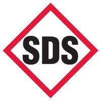 GHS/HazCom 2012: SDS Label, 4" x 4" (Pack of 10)