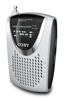 COBY CX-17 Mini AM/FM TV Weather Band Pocket Radio with Speaker (Discontinued by Manufacturer)