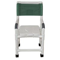 MJM International 118-3TW-SSDD Standard Shower Chair with Dual Usage Soft Seat, Royal Blue/Forest Green/Mauve (Color may vary)