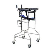 F&T Stroke Patient Rehabilitation Equipment Stand Frame Walker Elderly Walker Lower Limb Training Rehabilitation Device (Color : Black)