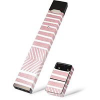 Skinit Decal Wrap for Juul E-Cigarette - Officially Licensed Skinit Originally Designed Pink and White Stripes Design
