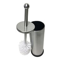 Stainless Steel Toilet Brush & Holder With Plastic Bottom