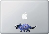 Yadda-Yadda Design Co. Cosmic Triceratops - Galaxy Dinosaur - MacBook | Laptop | Indoor Use - Vinyl Decal Sticker Copyright 2015 (7" w x 3" h)