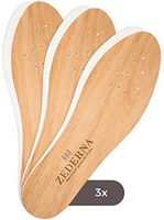 Zederna Cedar Wood Shoe Insoles for Men & Women, 3 Pairs of Foot Odor Eliminator Inserts, Very Effective Shoe Odor Remover, Against Sweaty Feet. Natural Cedar Soles, Foot Deodorant, US M13/ EU 47