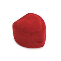 RUZYY 1Piece Velvet Heart Shape Jewelry Display Box Stud Rings Earring Storage Case Box