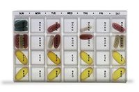 Pill Organizer Box with Snap Lids| 7-day AM/PM | Detachable Compartments for Pills, Vitamin (Morning, Noon, Eve, Bed )