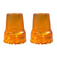 Crutch Tips Tire Grain Rubber Colored Small Replacement, Non Slip Anti Skid Durable High-performance Pole Cane Pad, 3/4 Inch (Orange Color)