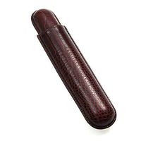 Lucrin - Single Cigar case - Tan - Crocodile Style Calfskin