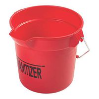 Rubbermaid 1834781 Sanitizer Round Bucket, Red, 9.5 L