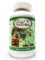 Soy Lecithin 1200mg 200 Softgels [5 Bottles] by Total Natural, Brain and Heart Health, Regulate Cholesterol Levels, Liver and Kidney Supplement Support