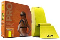 KT Tape PRO Synthetic Elastic Kinesiology Therapeutic Tape, Jumbo 150 Precut 10 Inch Strips, Yellow