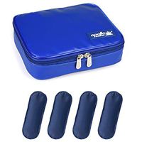 Goldwheat Diabetic Supplies Travel Storage Bag Insulin Cooler Case Medical Organizer Bag Insulated Case with 4 Ice Packs