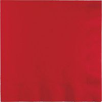 Club Pack of 500 Classic Red 3-Ply Paper Party Lunch Napkins 6.5"