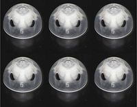 FCS Pack of 6 Click Dome for Siemens Signia RIC, Click CIC & Click ITC Hearing Aid (8mm Open).