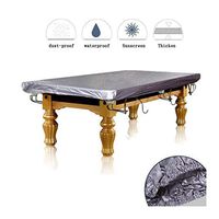 Dust Cover 7/8 / 9/10 / 12FT Billiard Table Cover Furniture Set Waterproof Sunscreen Anti-dust (Color : Silver, Size : 8ft)