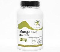Manganese Gluconate 50mg ~ 200 Capsules - No Additives ~ Naturetition Supplements