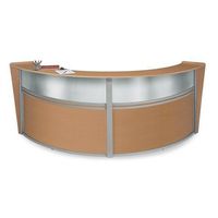 OFM Core Collection Marque Series Double Unit with Plexi Reception Station, in Maple (55312-MPL)
