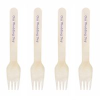 Dress My Cupcake Natural Wood Candy 100-Pack Buffet Forks DIY Kit, Our Wedding Day, Lavender