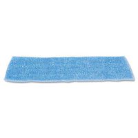 Rubbermaid Commercial HYGEN Economy Wet Mopping Pad, Microfiber, 18", Blue - 12 mop heads.
