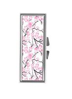 Pill Box Case Custom 3 Grid Folding Pill case Vitamin Drug Medicine Organizer Portable Pill Box (Cherry Blossom)