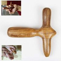 WellieSTR 10 Piece Traditional Thai Massage Wooden Stick Tool, Hand Foot Leg Roller Massager for Reflexology Acupuncture Point Gua Sha