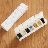 LANHSTORE 7 Days Pill Box Holder Weekly Medicine Storage Organizer Container Case