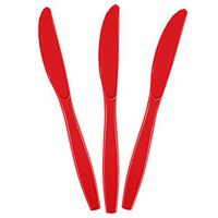 JF World Apple Red Premium Plastic Knives 48ct