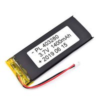 AKZYTUE 3.7V 1400mAh 403280 Lipo Battery Rechargeable Lithium Polymer ion Battery Pack with JST Connector