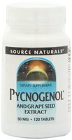 Source Naturals Pycnogenol & Grape Seed Extract 50 mg Dietary Supplement - 120 Tablets