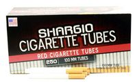 Shargio Cigarette Tubes 250ct Box -Red 100mm Full Flavor (40 Boxes/1 Case)