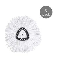 Spin Mop Refill Replacement Mop Heads Microfiber Triangle Spinning Mops Head for Floor Easy Cleaning (Pack of 3)
