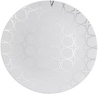 Trendables Premium 10.25 inch. Disposable Plastic Plates, Food Grade Plastic Dinner Plates - Geo Design - 40 Pack