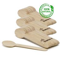 75 Disposable Wooden Spoons - Eco-Friendly, Compostable, Biodegradable - 100% All-Natural Birch - for Parties, Weddings and Holidays