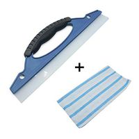 Waadi Silicone Water Wiper Squeegee 12 Inch Comes with Microfiber Cleaning Cloth (1)
