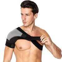 LLMLCF Adjustable Shoulder Brace Lightweight Gym Sports Therapy Neoprene Shoulder Support Strap Wrap Breathable Gym Sports Single Shoulder Support