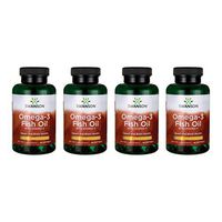 Swanson Omega-3 Fish Oil with Vitamin D - Lemon Flavored 1,000 mg 60 Sgels 4 Pack