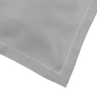Huddleson Silver Grey Linen Napkin with Contrast White Hemstitch (Set of Six)