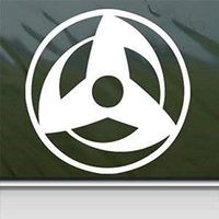 Naruto White Sticker Decal Kakashi'S Mangekyo Sharingan White Car Window Wall Macbook Notebook Laptop Sticker Decal