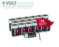 IMPECCA 9 Volt Batteries 18 Count High Performance 9V Alkaline Batteries Long Lasting in Storage 6LR61 18 Pack