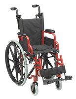 Wenzelite Wallaby Pediatric Folding Wheelchair, Red, 12 Inch
