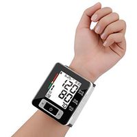 Wrist Blood Pressure Monitor Fully Automatic Digital Blood Pressure Cuff FDA Approved Electric Portable BP Monitor with LCD Display and Memory Storage Function for 2 Users (Black, Wrist)