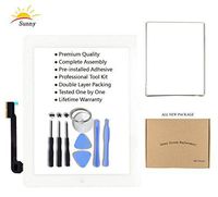  White iPad 3 Model A1403 A1416 A1430 Digitizer Screen Replacement Touch Screen Glass Assembly Includes Adhesive Stickers Bezel Frame and Professional Tool Kit