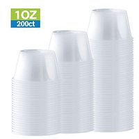 TashiBox Disposable Mini Cups, Portion Cups (No Lids), 200 Count (1 oz)