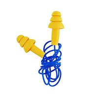 Jenny.Ben Protective earplugs Swimming Sleep Learning Industry Noise Reduction Washable earplugs 2 Pairs Yellow