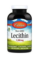 Carlson - Lecithin, Non-GMO, 1200 mg, Nervous System & Liver Function, Unbleached Soy Lecithin, 280 Softgels