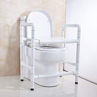 KMCMYBANG Toilet Rail Safety Stabilizing Frame for Toilet Stabilizing Armrests, Safety Handle with Grab Bar,Seat Bracket for Special People Toilet Safety Rails (Color : White, Size : 32x54x64cm)