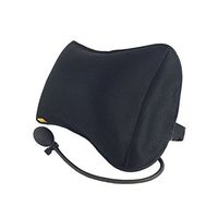 Tcare-Inflatable Cushions Lumbar Support for Car Home Office Chair Portable Pillow with Pump Black Removable Mesh Massage Pillows (Black)